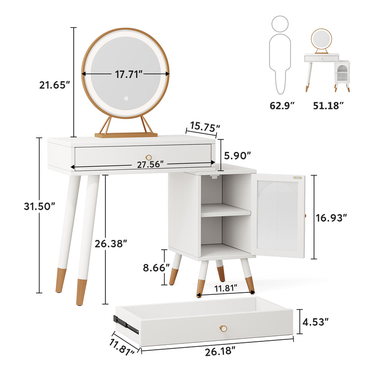 Makeup Vanity Table Set