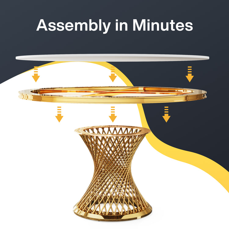 59" Round Dining Table Sintered Stone