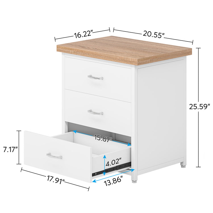3-Drawer Nightstand