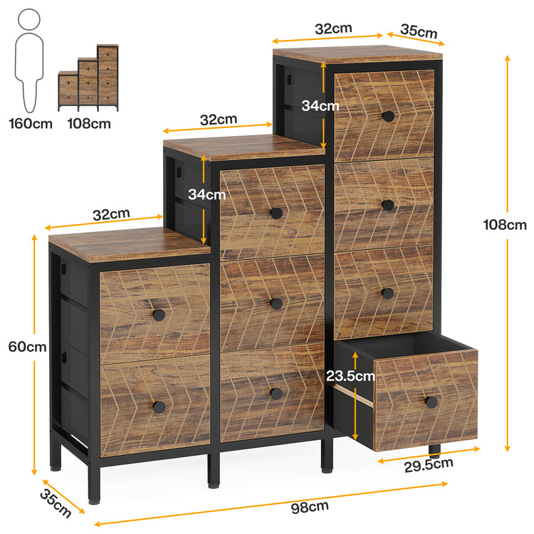 9 Drawers Chest Dresser