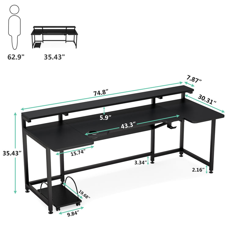 U Shaped Gaming Desk