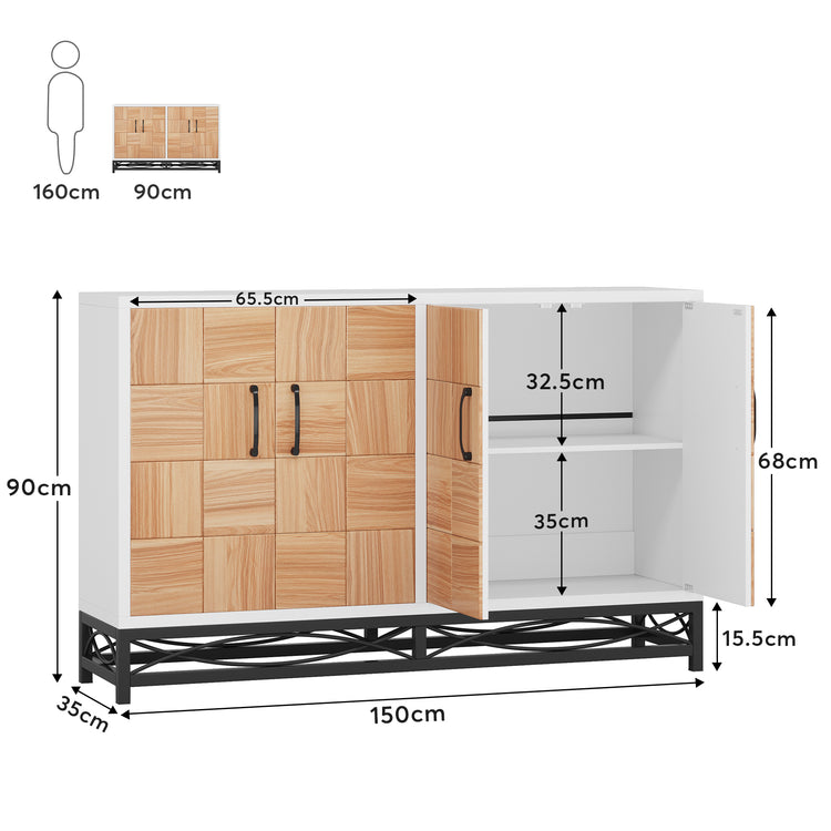 59" Credenza Storage Cabinet