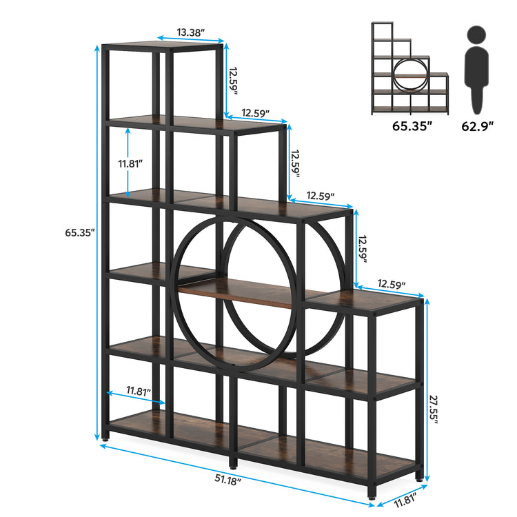 65" Ladder Bookshelf