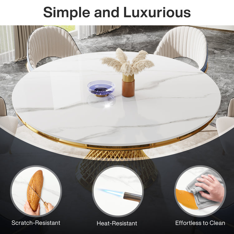 59" Round Dining Table Sintered Stone