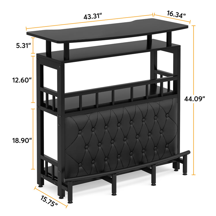 Entertainment Upholstered Bar Table