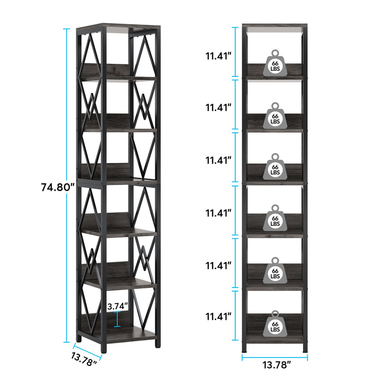 6-Tier Bookshelf