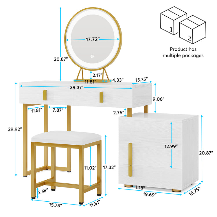 Makeup Vanity Table Set