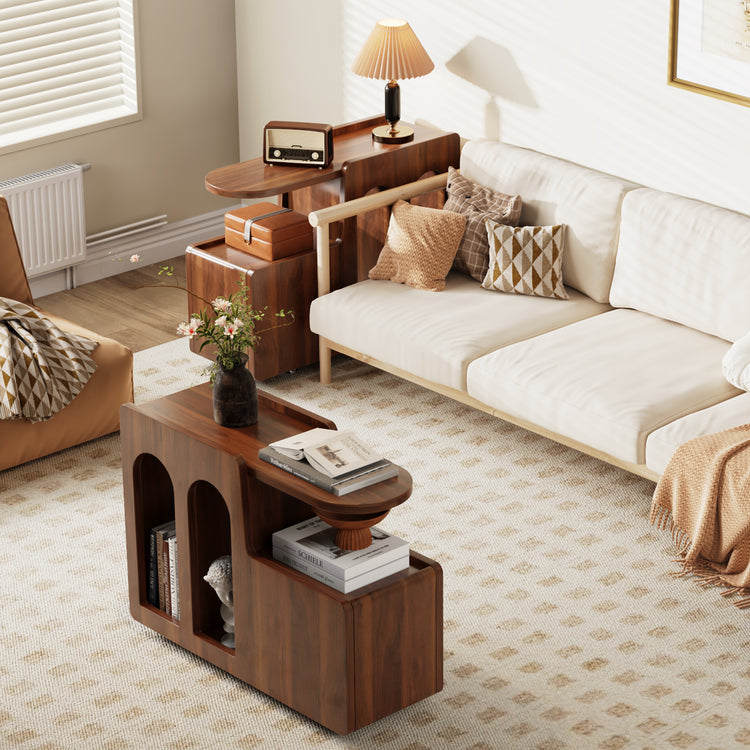 Mobile End Table with Wheels