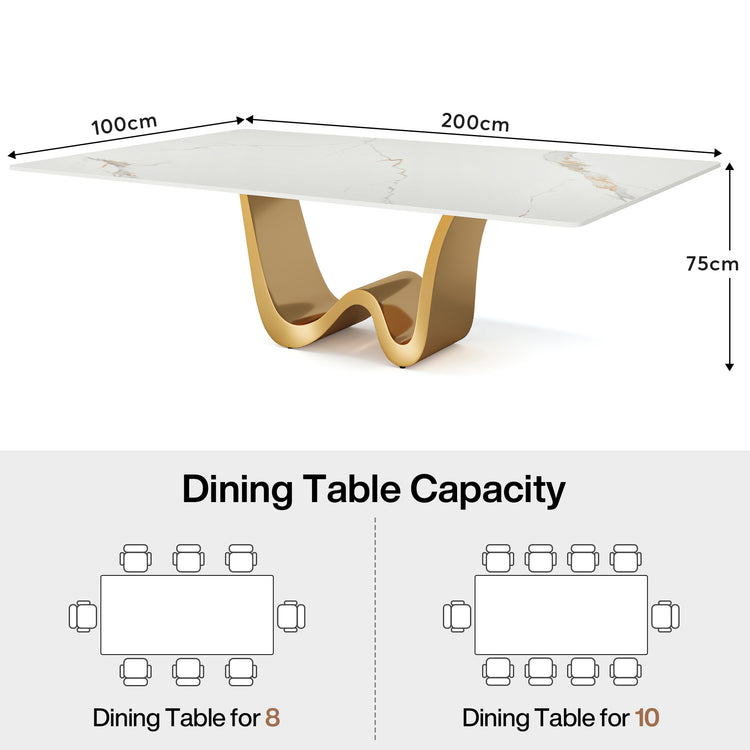 79" Rectangle Sintered Stone Dining Table