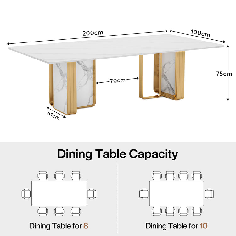 79" Rectangular Sintered Stone Dining Table