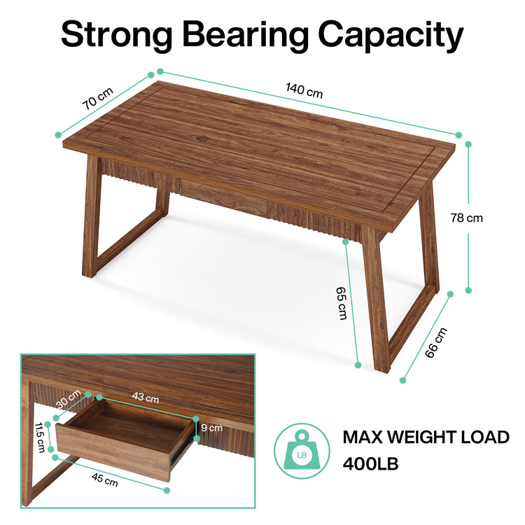 55" Wood Computer Desk