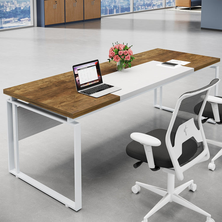 63" Computer Desk, Modern Executive Desk with Sturdy Legs