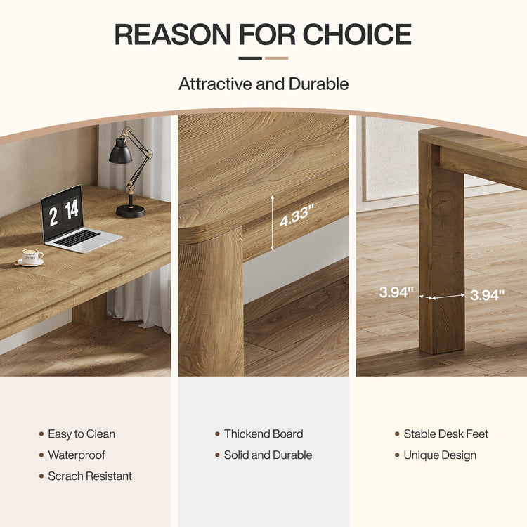 78.74" Two Person Desk, Double Computer Desk Writing Table for Home Office