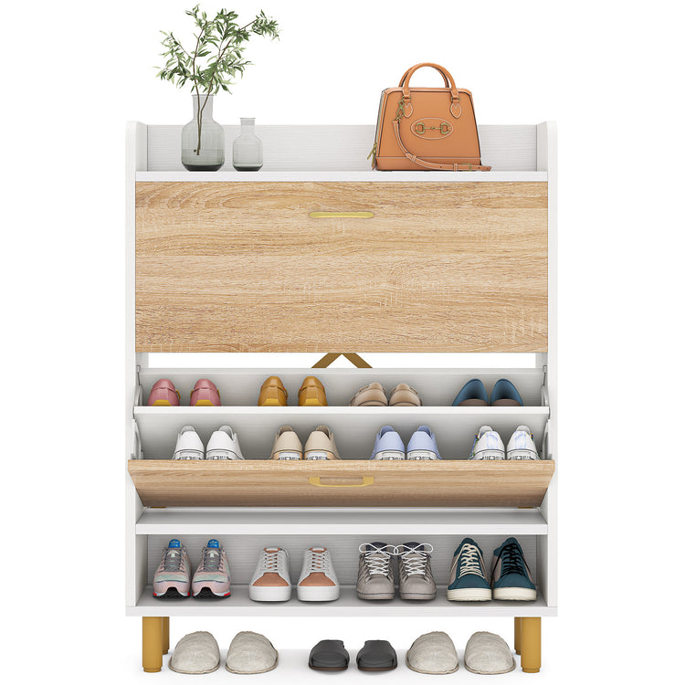 Shoe Cabinet with Flip Doors