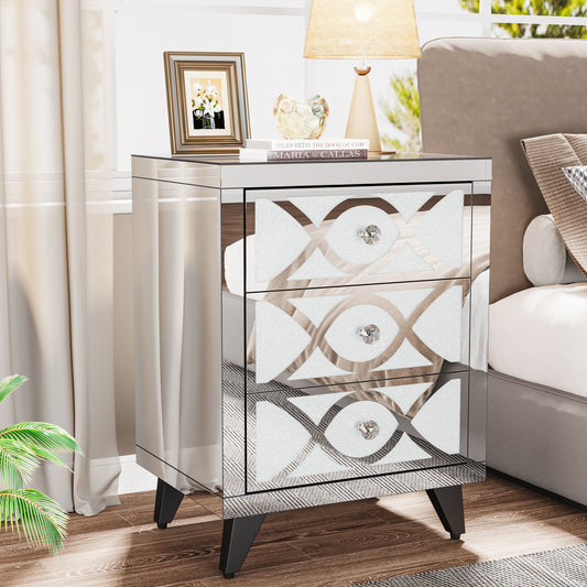 Modern Mirrored Nightstand