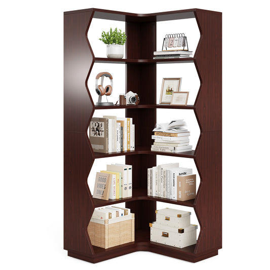 L-Shaped Bookcase Display Rack