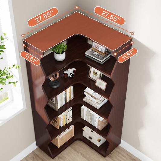 L-Shaped Bookcase Display Rack