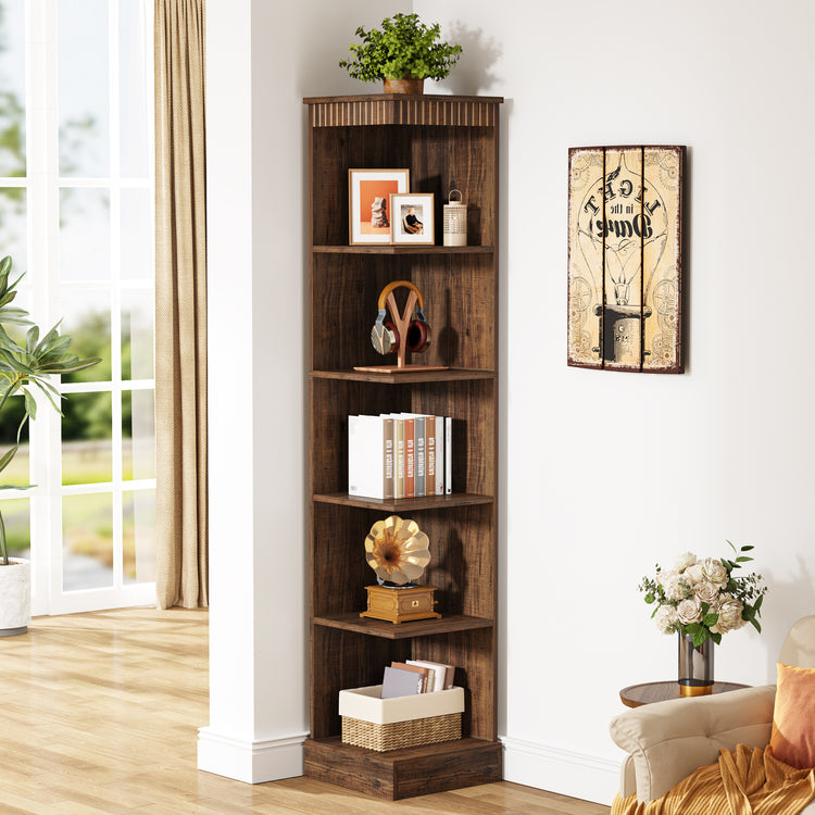 Corner Bookcase Storage Rack