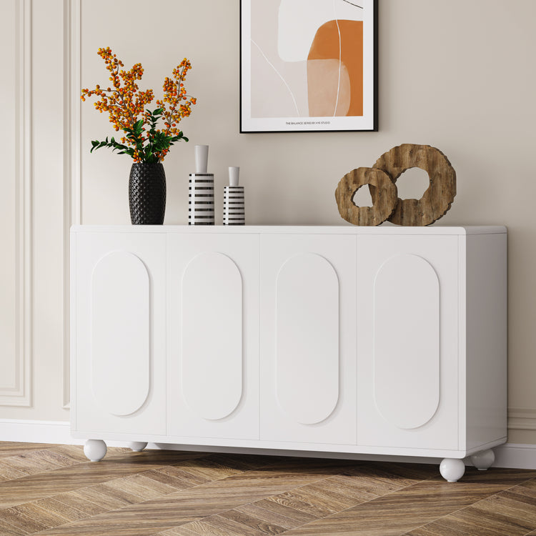 Buffet Storage Cabinet with 4 Doors