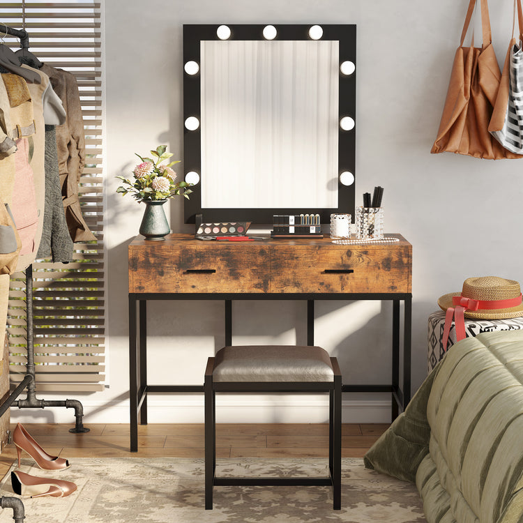Lighted Mirror Vanity