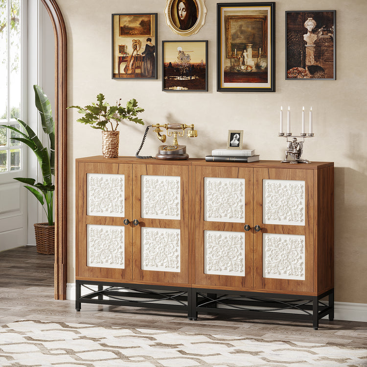 Carved Sideboard Buffet Cabinet