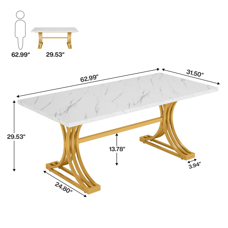 Marble Top Modern Dining Table