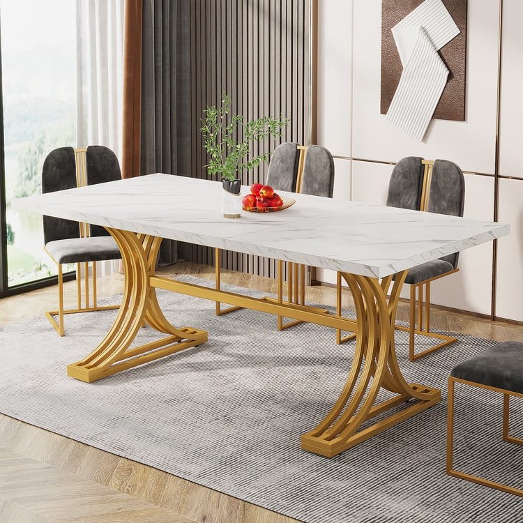 Marble Top Modern Dining Table