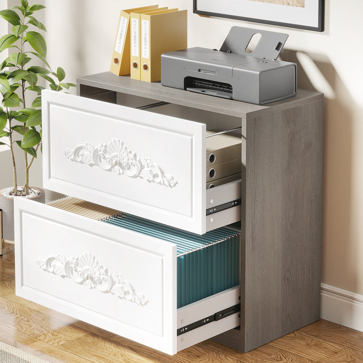 Wood File Cabinet Storage