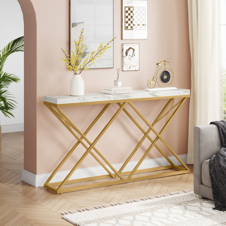Gold Console table