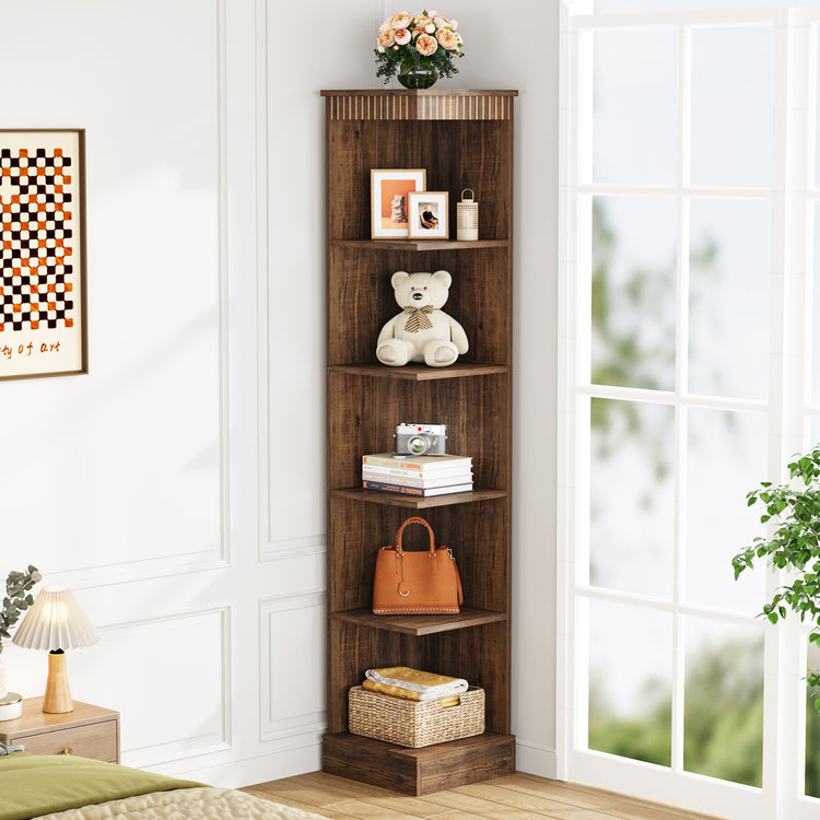 Corner Bookcase Storage Rack