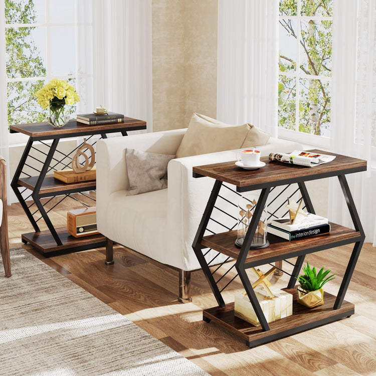 Industrial End Table