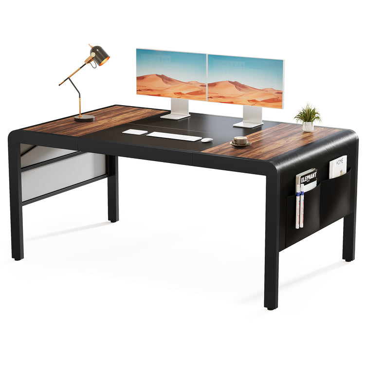 Office Table with Side Storage Bag