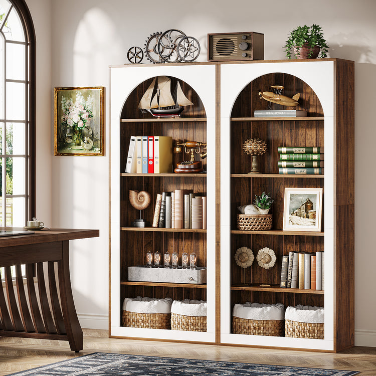 5-Tier Wood Bookcases