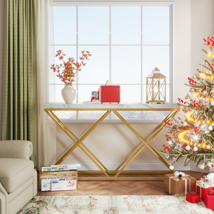 Gold Console table