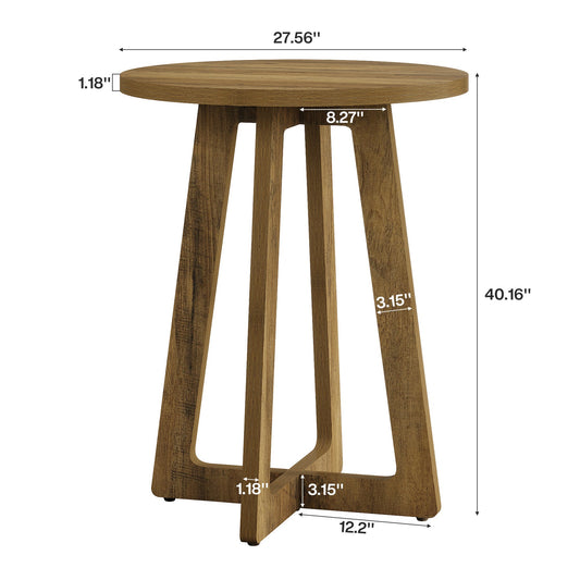 40" Bar Table, Round Bar Height Bistro Pub Table (Only Table)