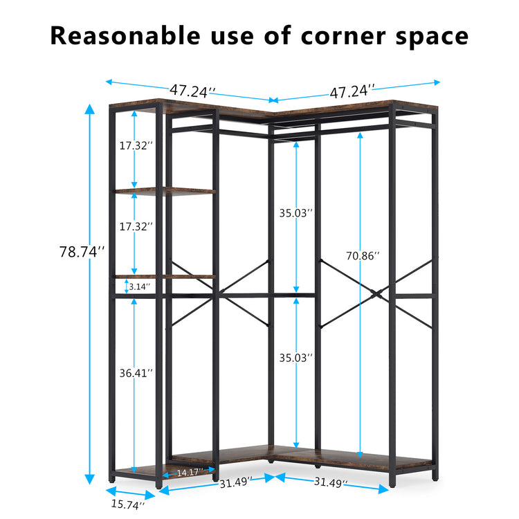 L Shaped Garment Rack
