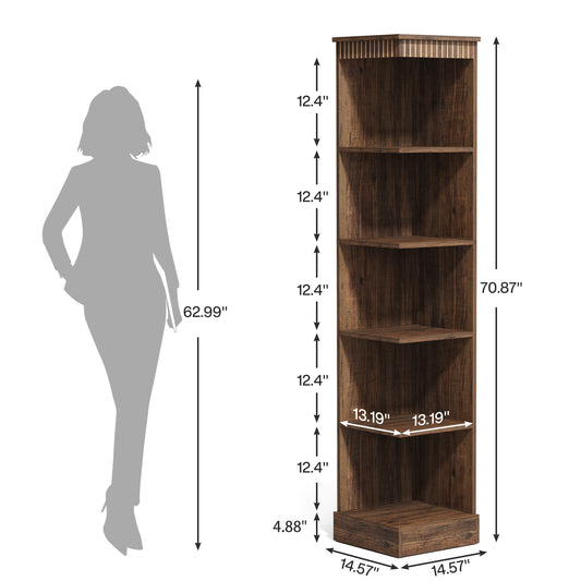 Corner Bookcase Storage Rack