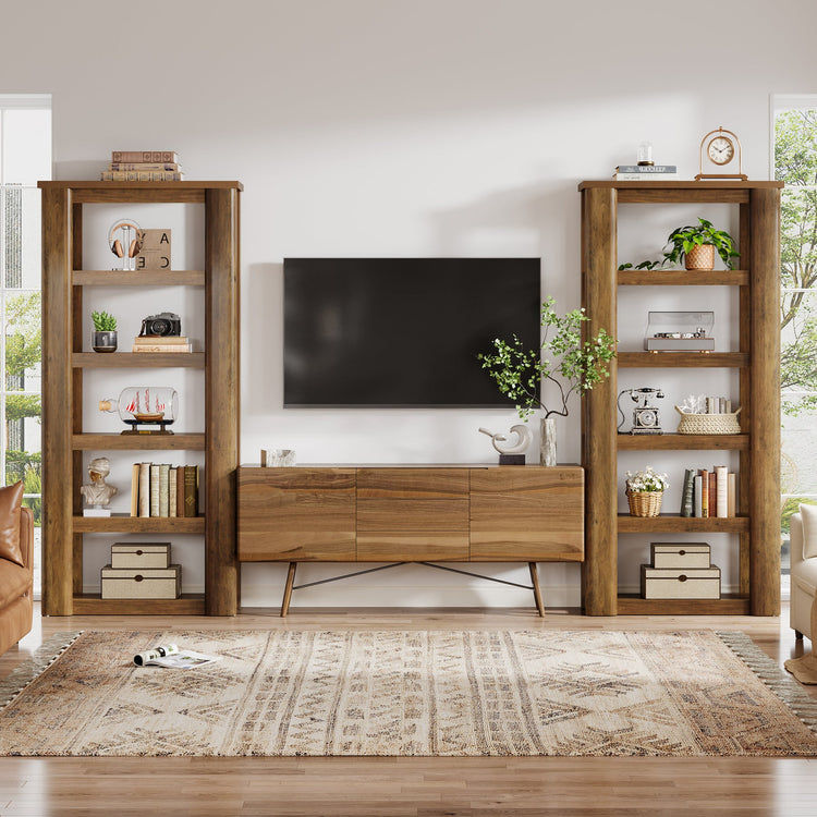 6-Tier Bookshelf, 71" Tall Bookcase Floor Standing Display Storage Shelves