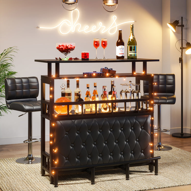 Entertainment Upholstered Bar Table