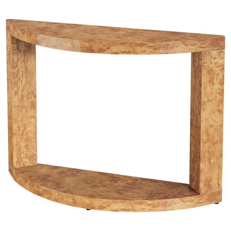 2-Tier Console Table, 47.24" Semi-Moon Entryway Sofa Table