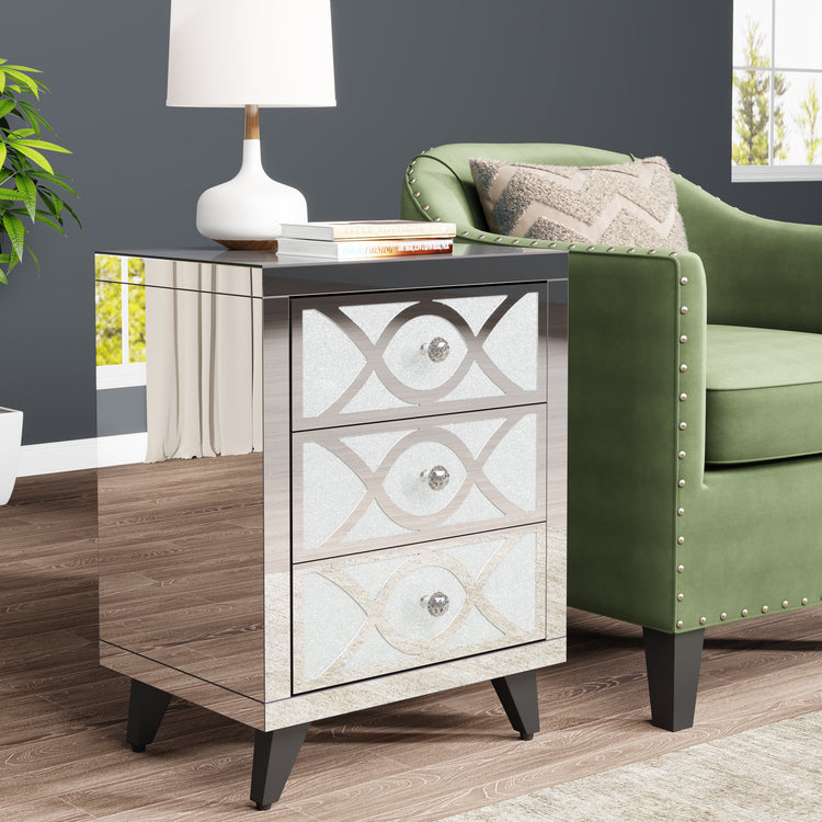 Modern Mirrored Nightstand