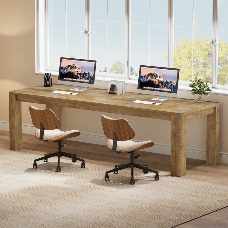 78.74" Two Person Desk, Double Computer Desk Writing Table for Home Office