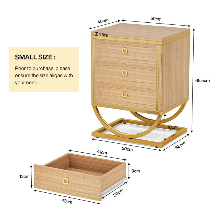 3 Drawers Nightstand