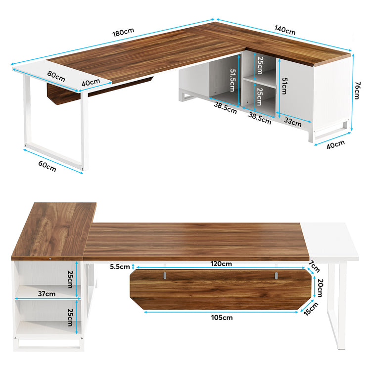 Desk with File Cabinet