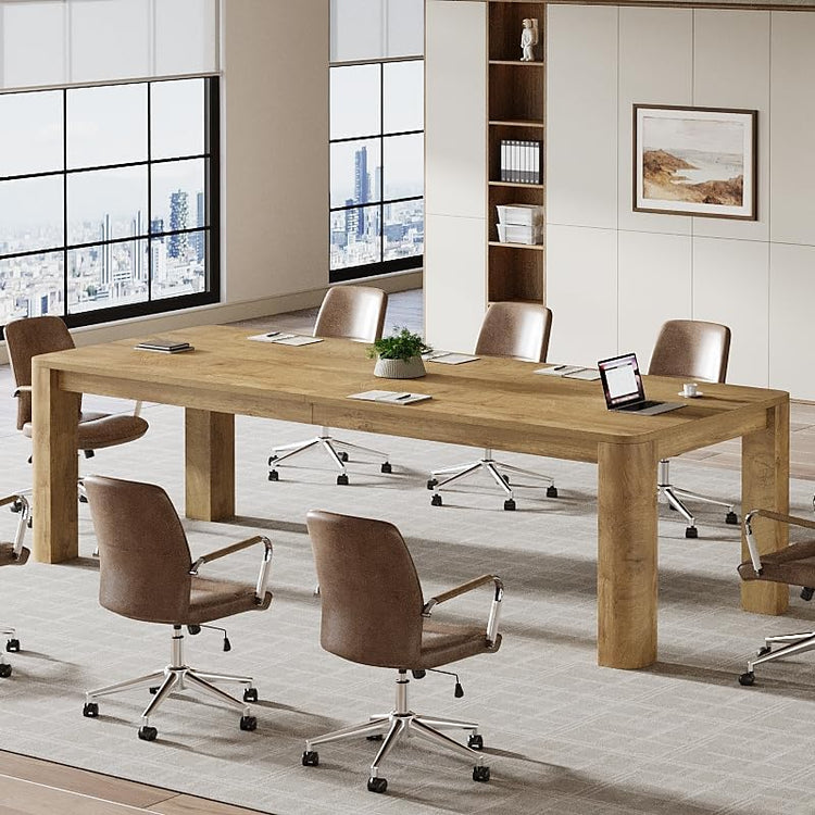 6.56 FT Conference Table for 6-8 People, 78.74" Executive Desk with Sturdy Legs