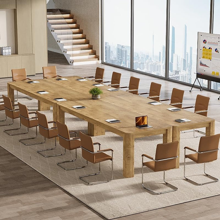 6.56 FT Conference Table for 6-8 People, 78.74" Executive Desk with Sturdy Legs