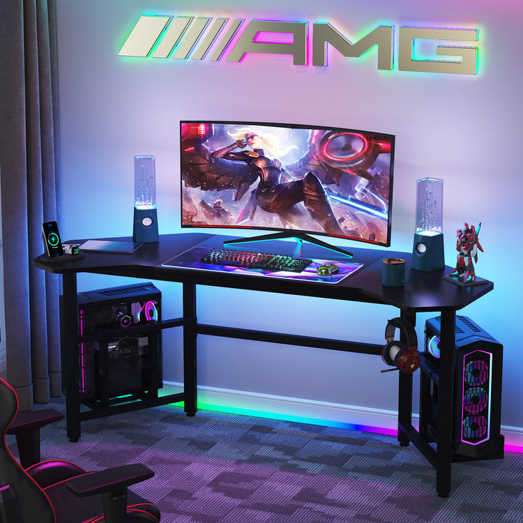 Wing-Shaped Gaming Desk