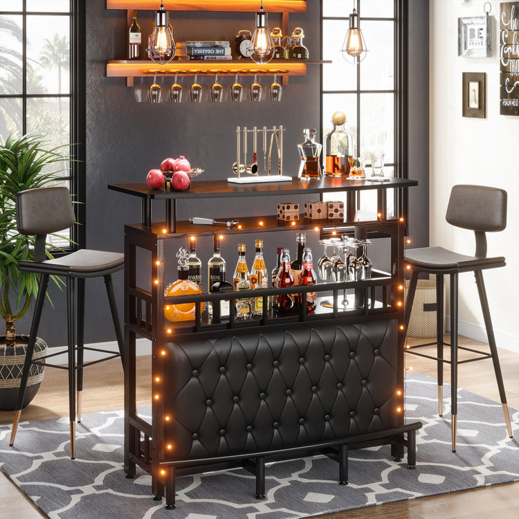 Entertainment Upholstered Bar Table