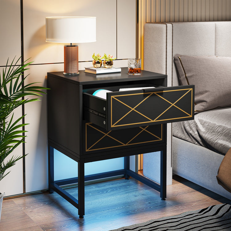 2 Drawers Nightstand