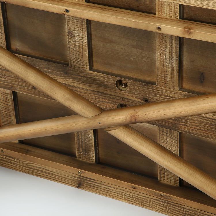 Solid Wood Home Office Desk, 62.99" Farmhouse Executive Computer Desk